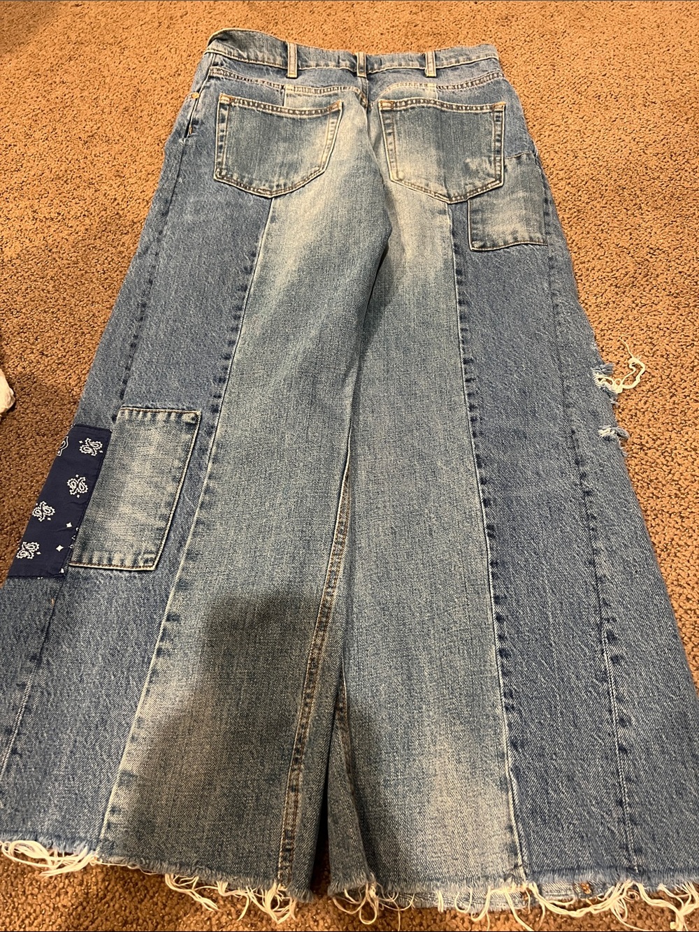 Free People Heart Of Gold Patch Jeans flare crop 28 - Picture 5 of 8